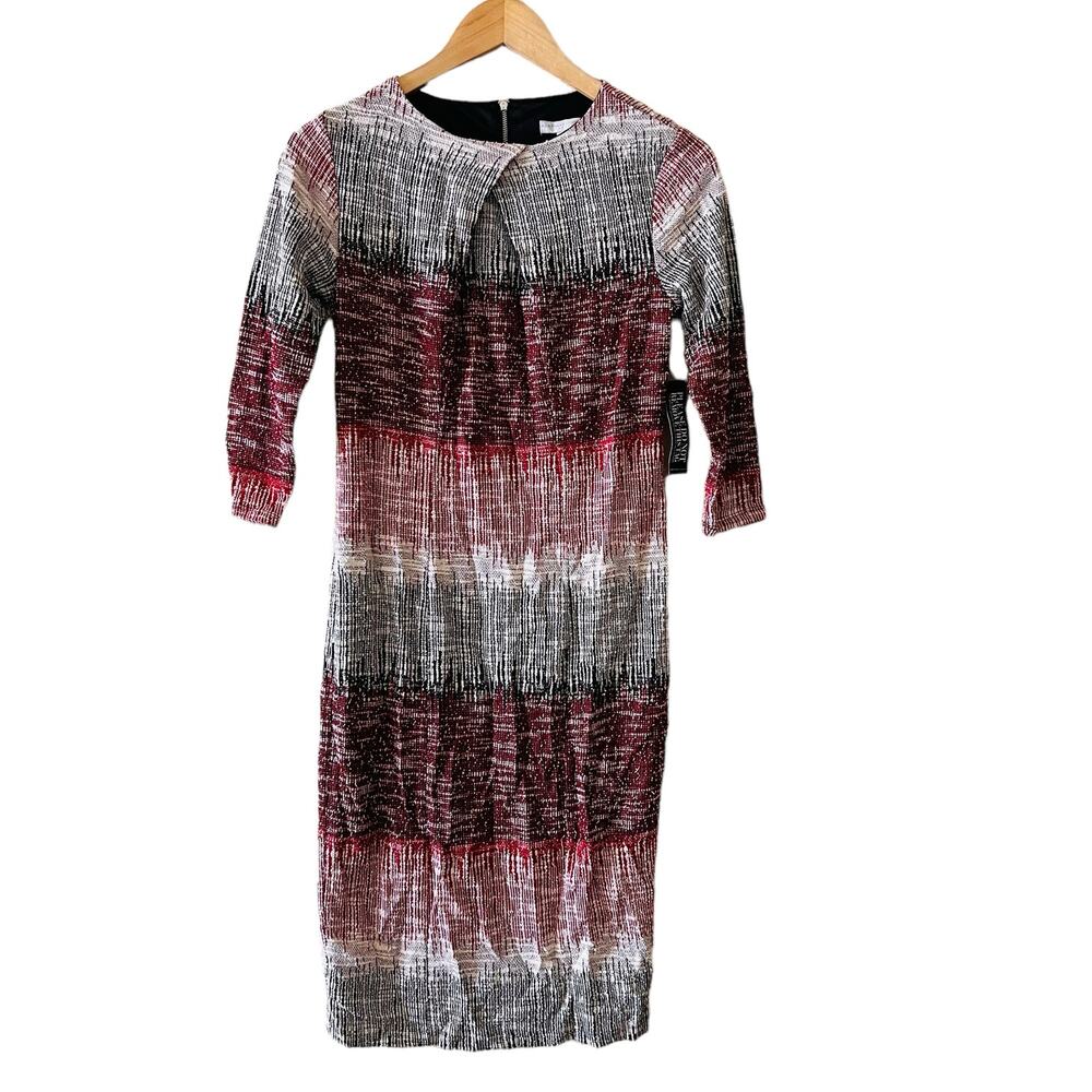 New York & Company Tweed Sheath Dress Size XS NWT Red Orange